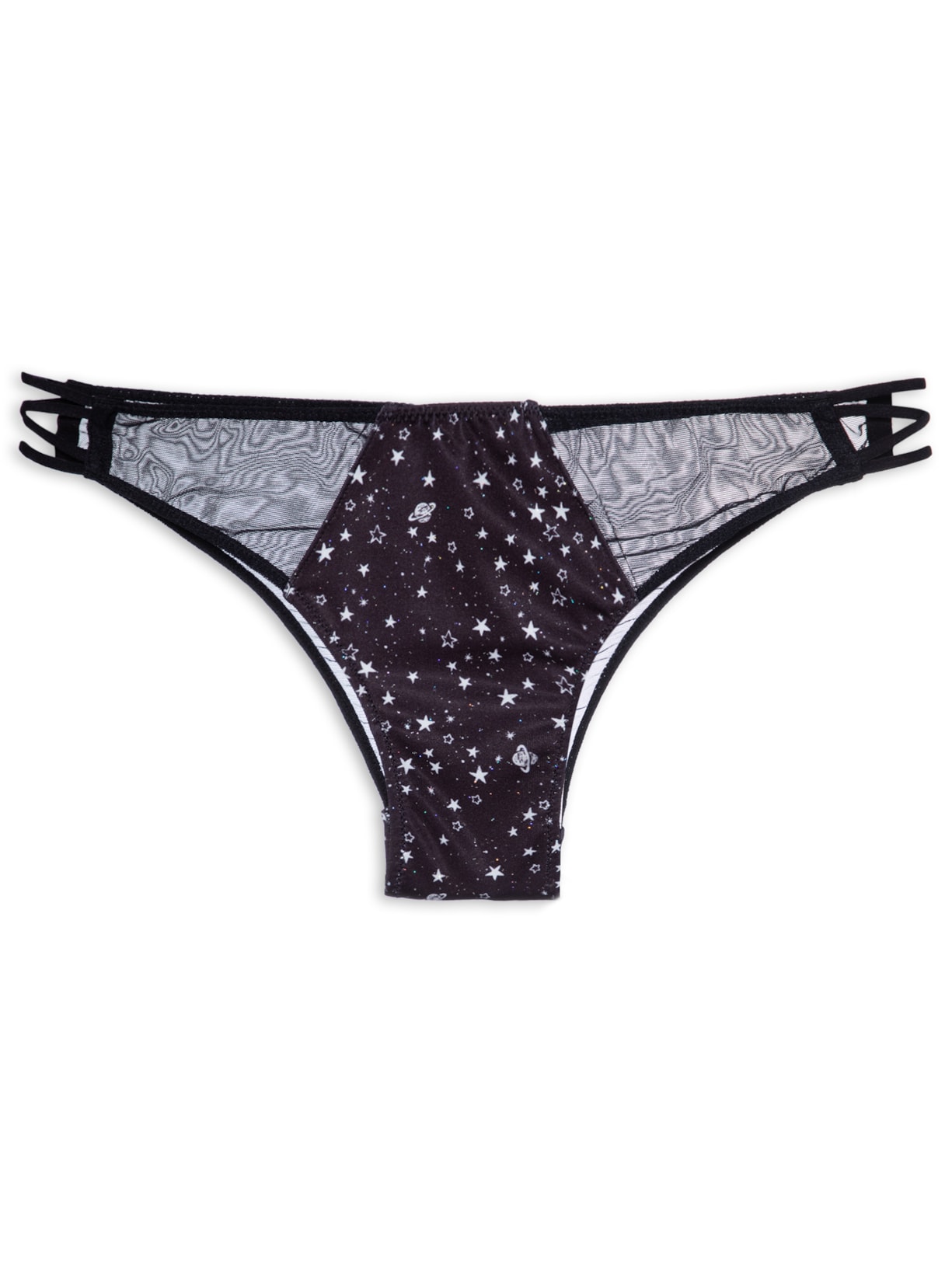 Calcinha Biquíni Celeste Preto Jogê