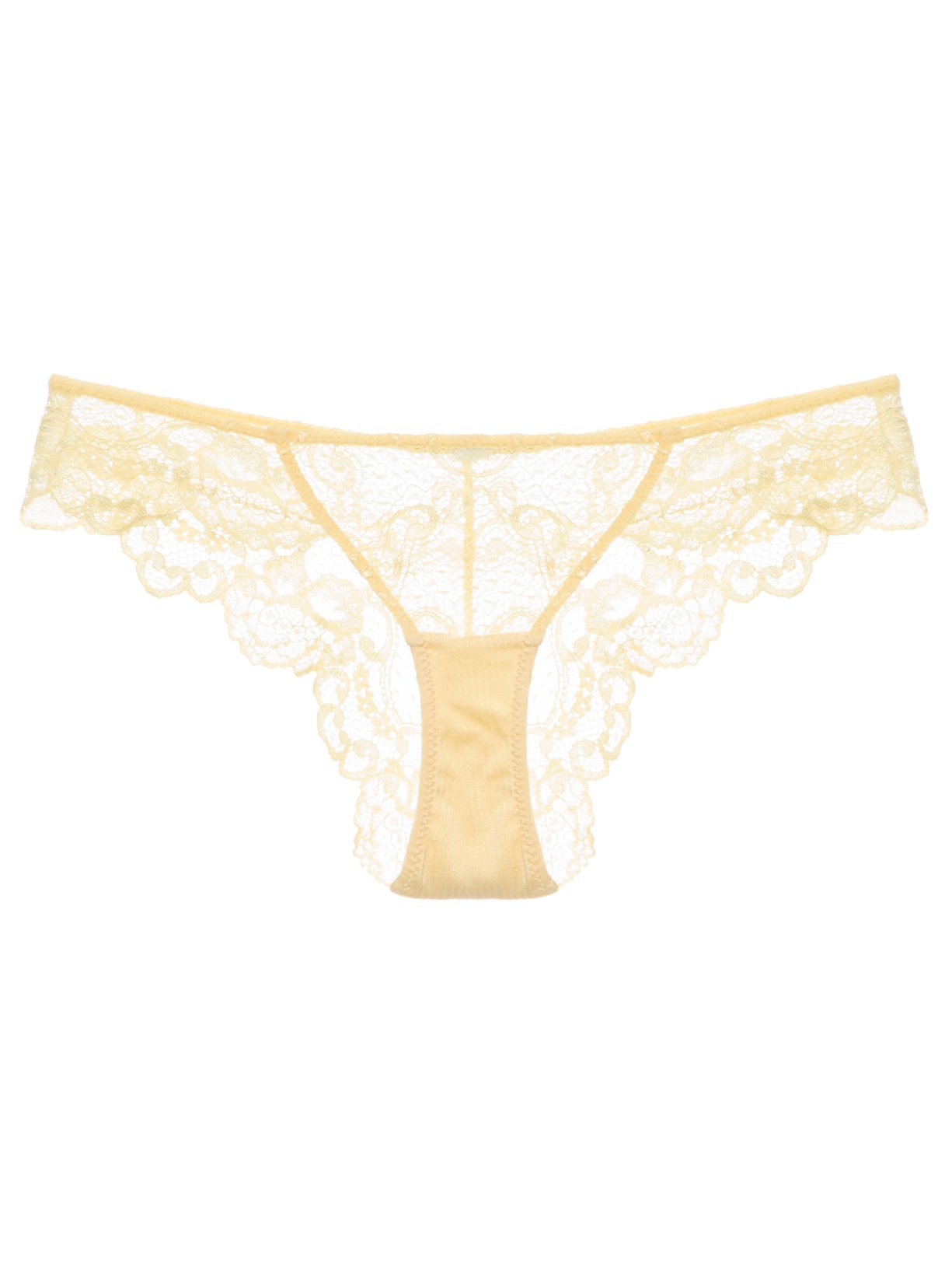 Calcinha Biquini De Renda - Amarelo