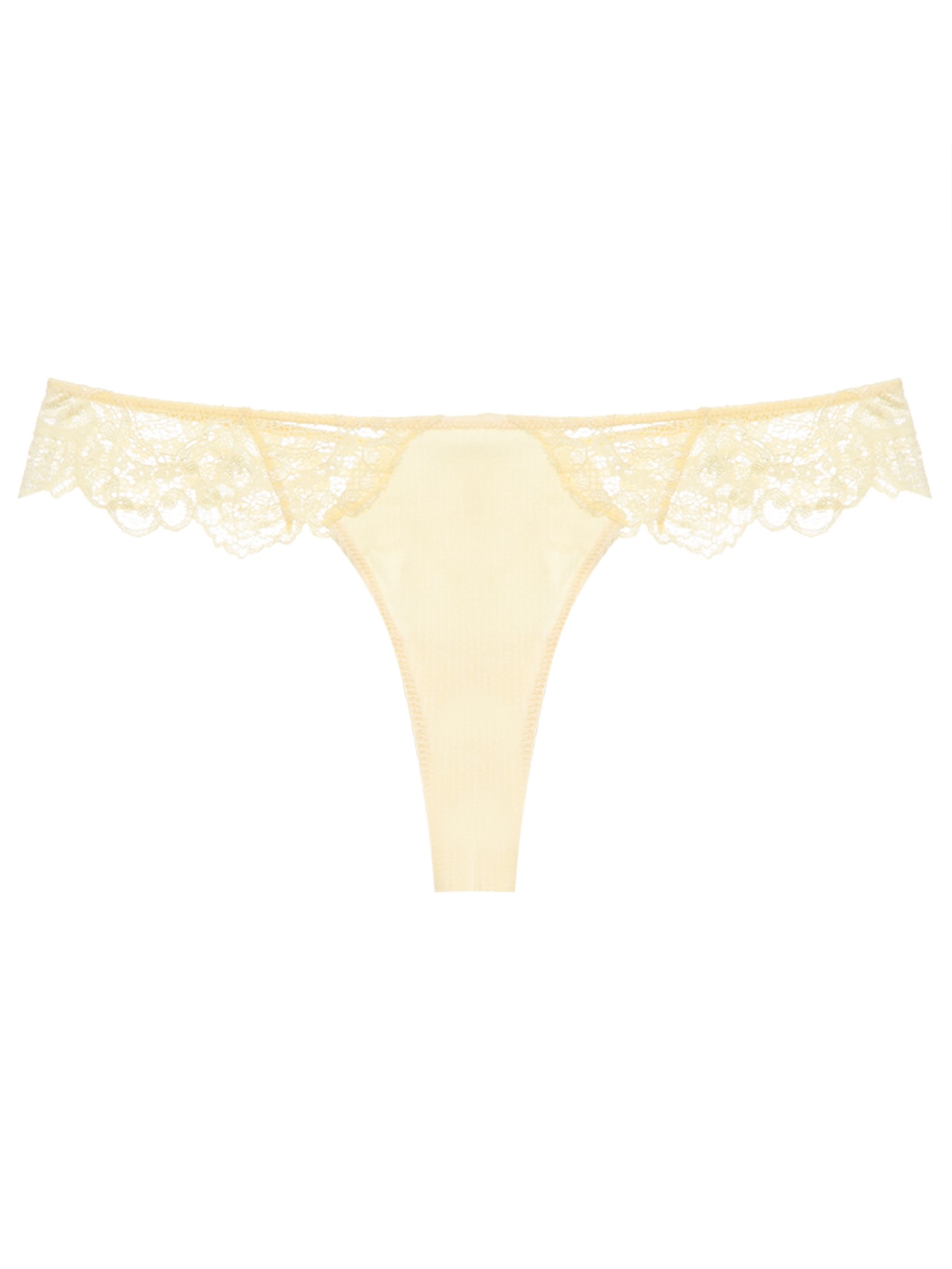 Calcinha Biquini De Renda Fio Dental - Amarelo