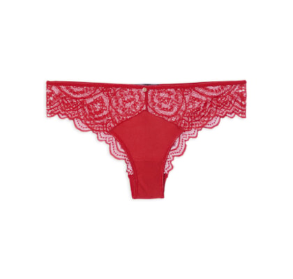 Calcinha Biquíni Em Microfibra Acetinada - Vermelho