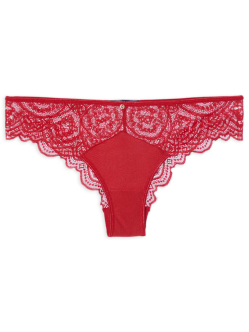 Calcinha Biquíni Em Microfibra Acetinada - Vermelho