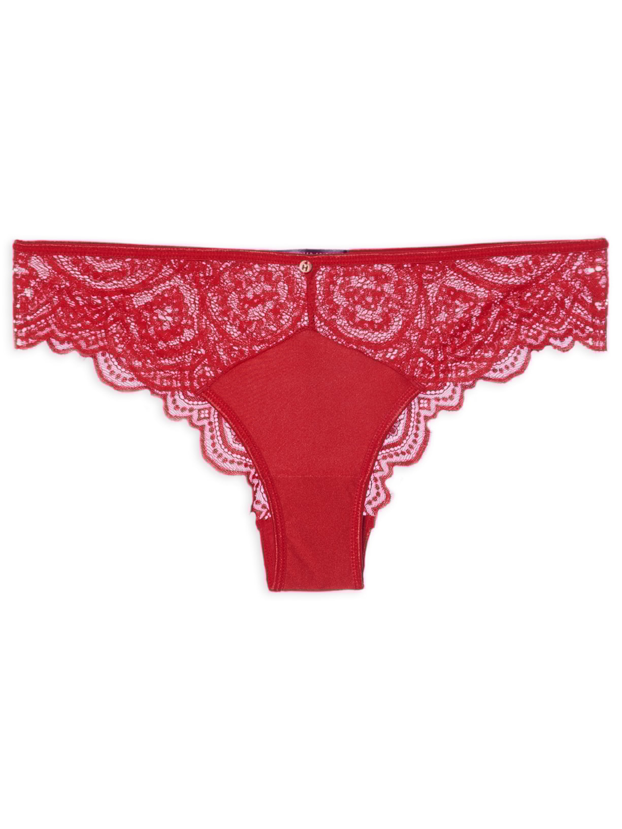 Calcinha Biquíni Em Microfibra Acetinada - Vermelho