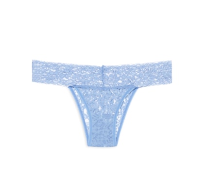 Calcinha Biquíni Em Renda - Azul