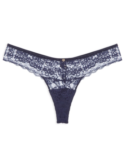 Calcinha Biquíni Em Renda - Azul