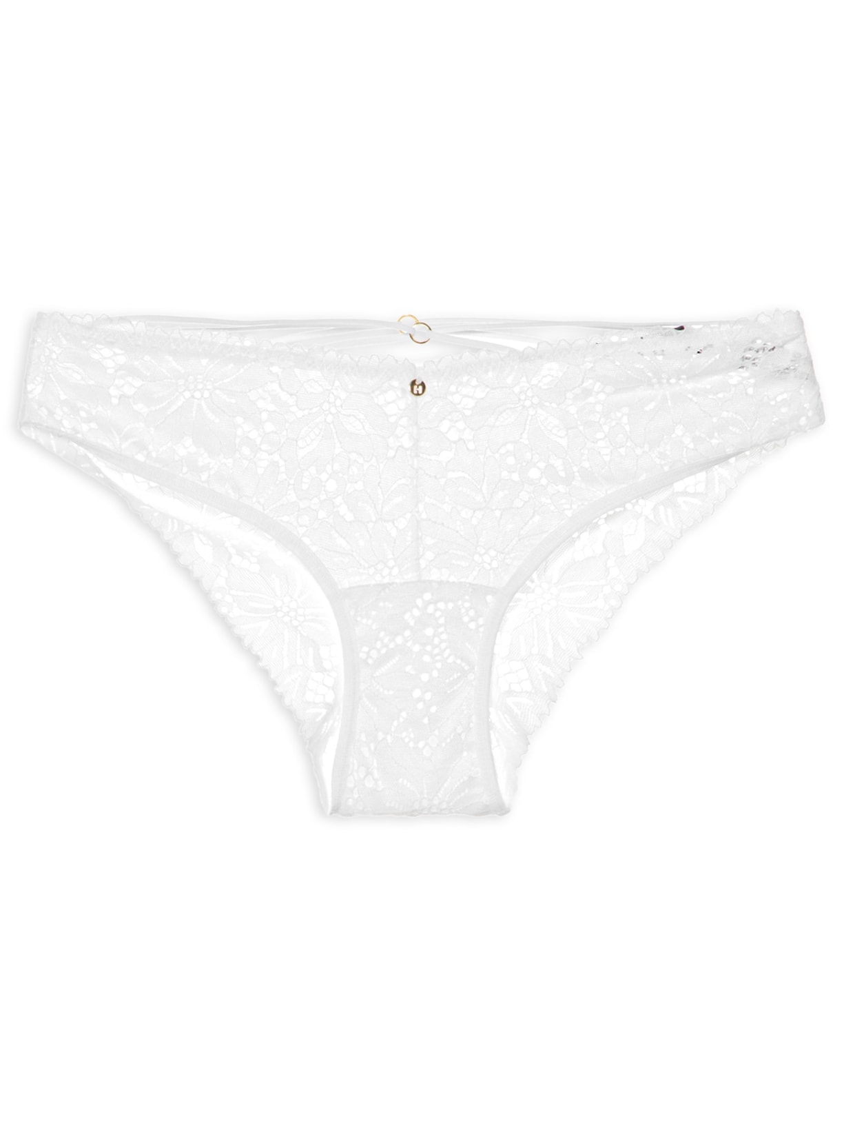 Calcinha Biquíni Em Renda - Branco