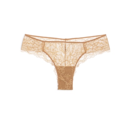 Calcinha Biquíni Em Renda - Dourado