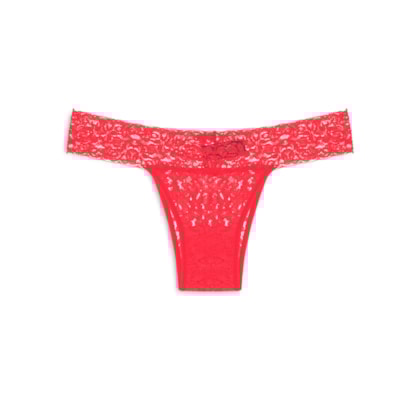 Calcinha Biquíni Em Renda - Vermelho