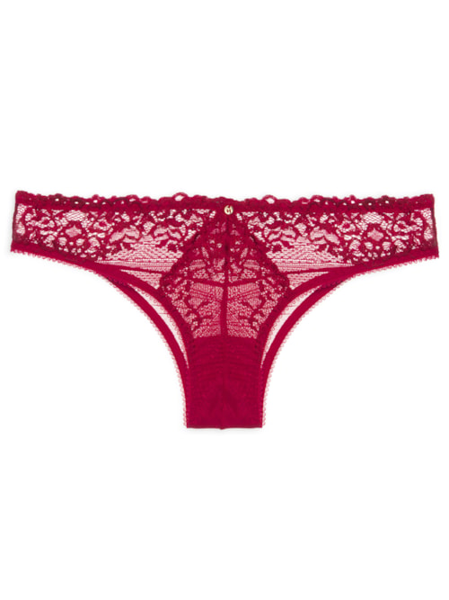Calcinha Biquíni Em Renda - Vermelho
