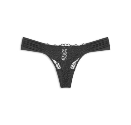 Calcinha Biquíni Fio Lateral Dupla - Preto