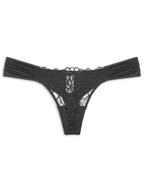 Calcinha Biquíni Fio Lateral Dupla - Preto