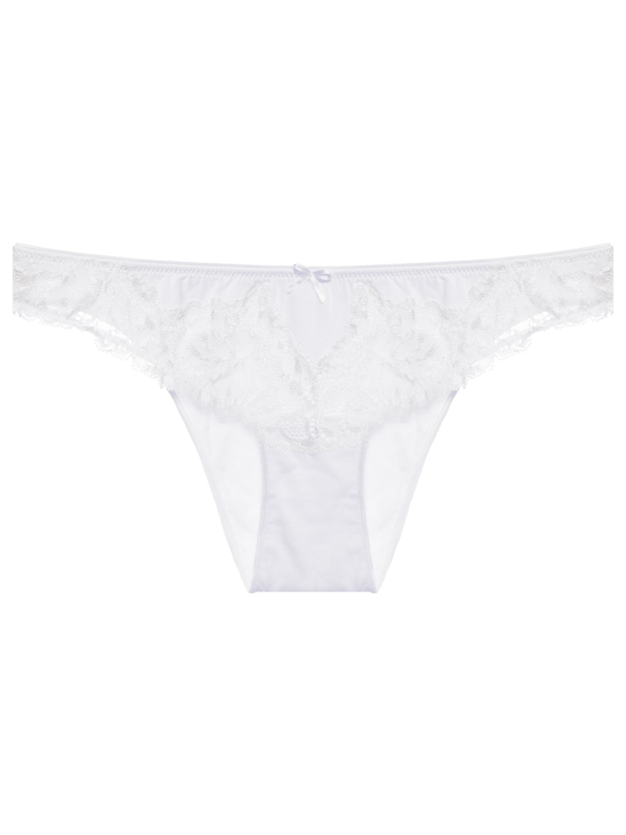 Calcinha Biquíni Flower Cotton - Branco