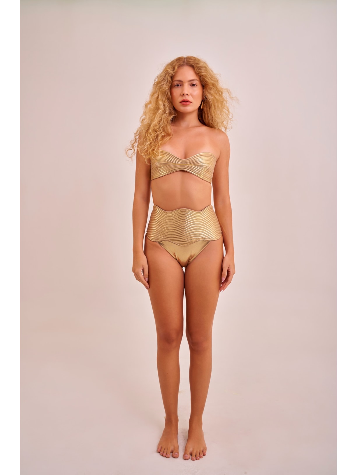 calcinha biquíni Hot Pant Stella Ouro Suntime