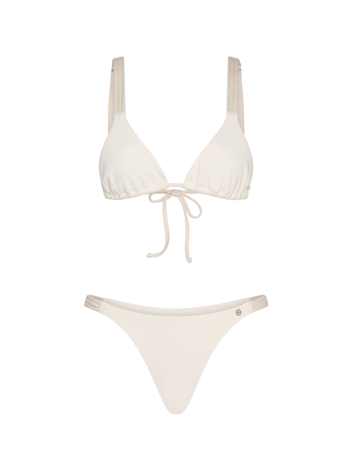 calcinha biquíni Maria Falésias Pérola - Bege