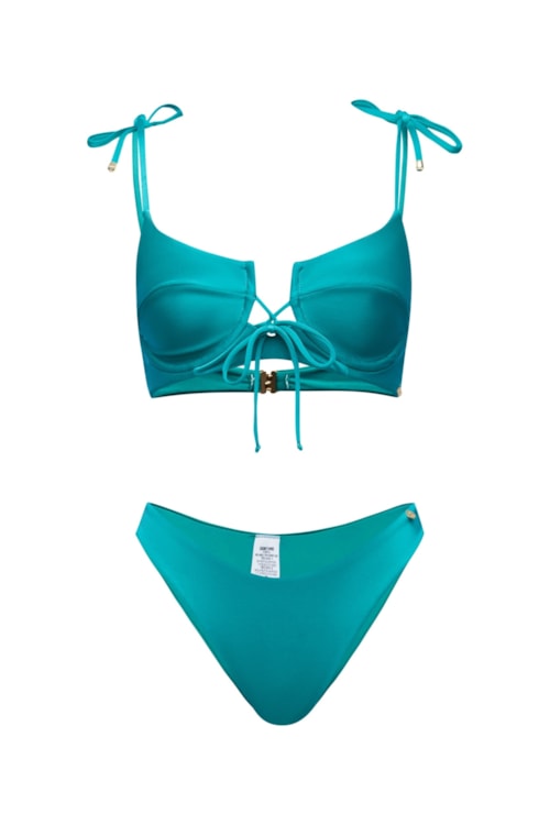 calcinha biquíni Mia Ostra - Verde