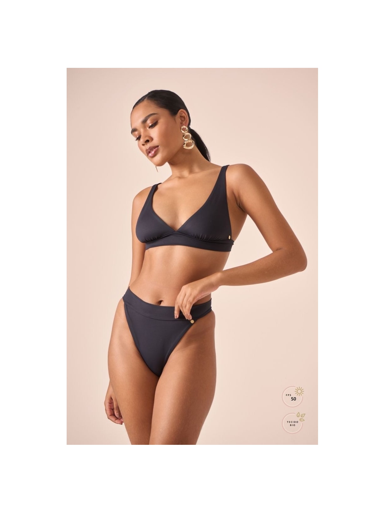 calcinha biquíni Midi Lari Corpo Preto Suntime