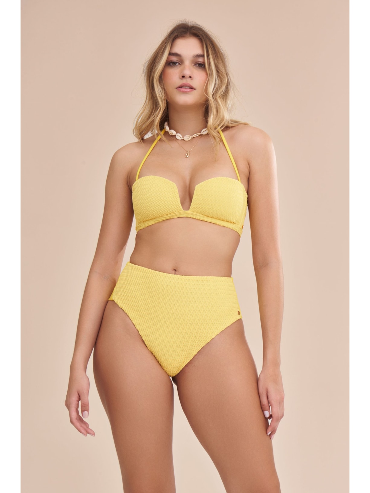 calcinha biquíni Ola Hot Pant Amarelo Sol Suntime