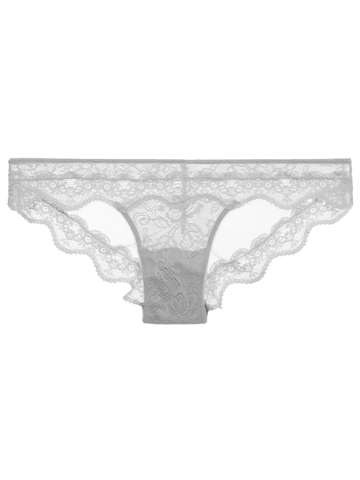 Calcinha Biquini Renda Tule Basic Cinza Jogê