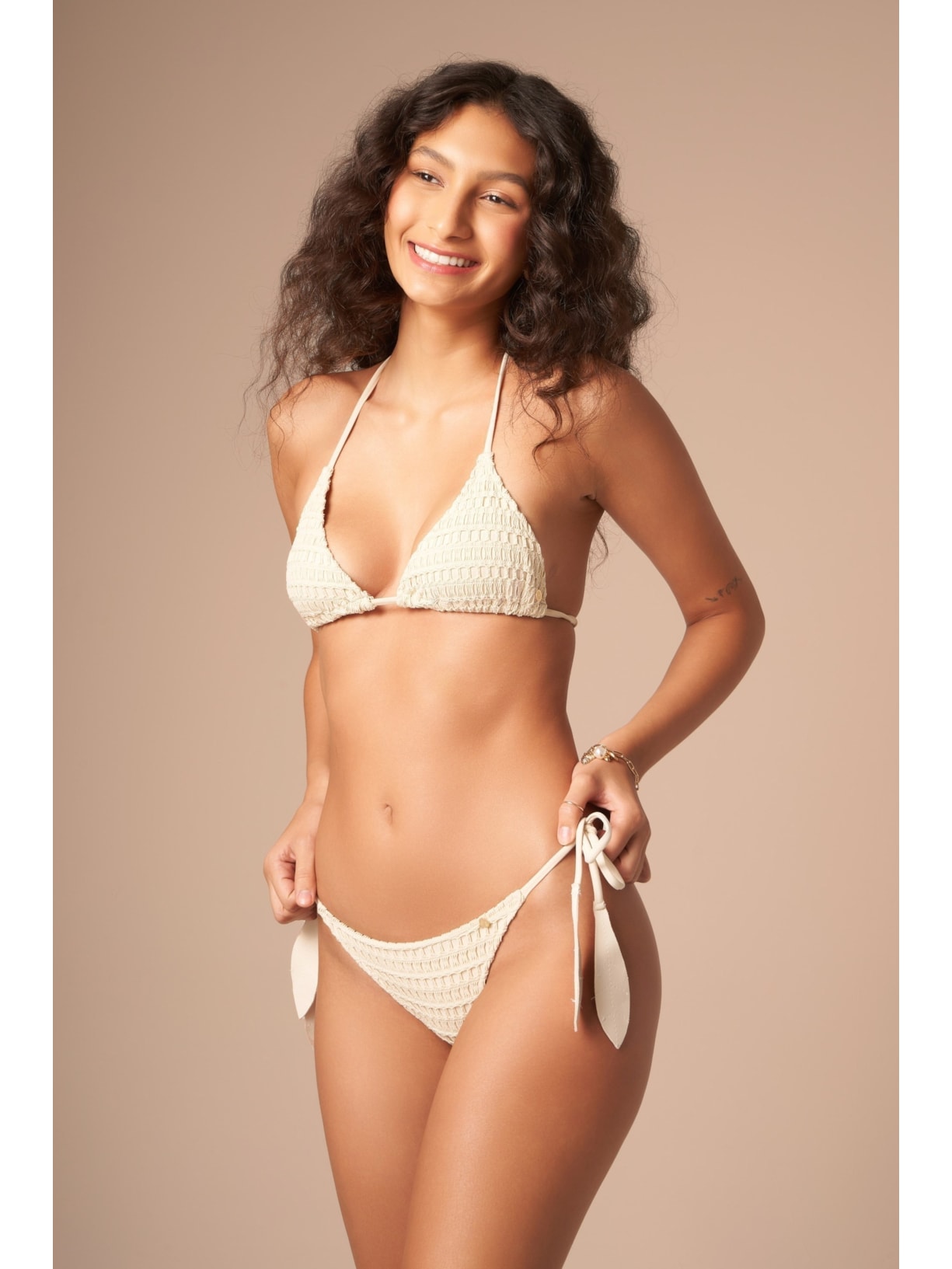 calcinha biquíni String Magnólia Areia Suntime