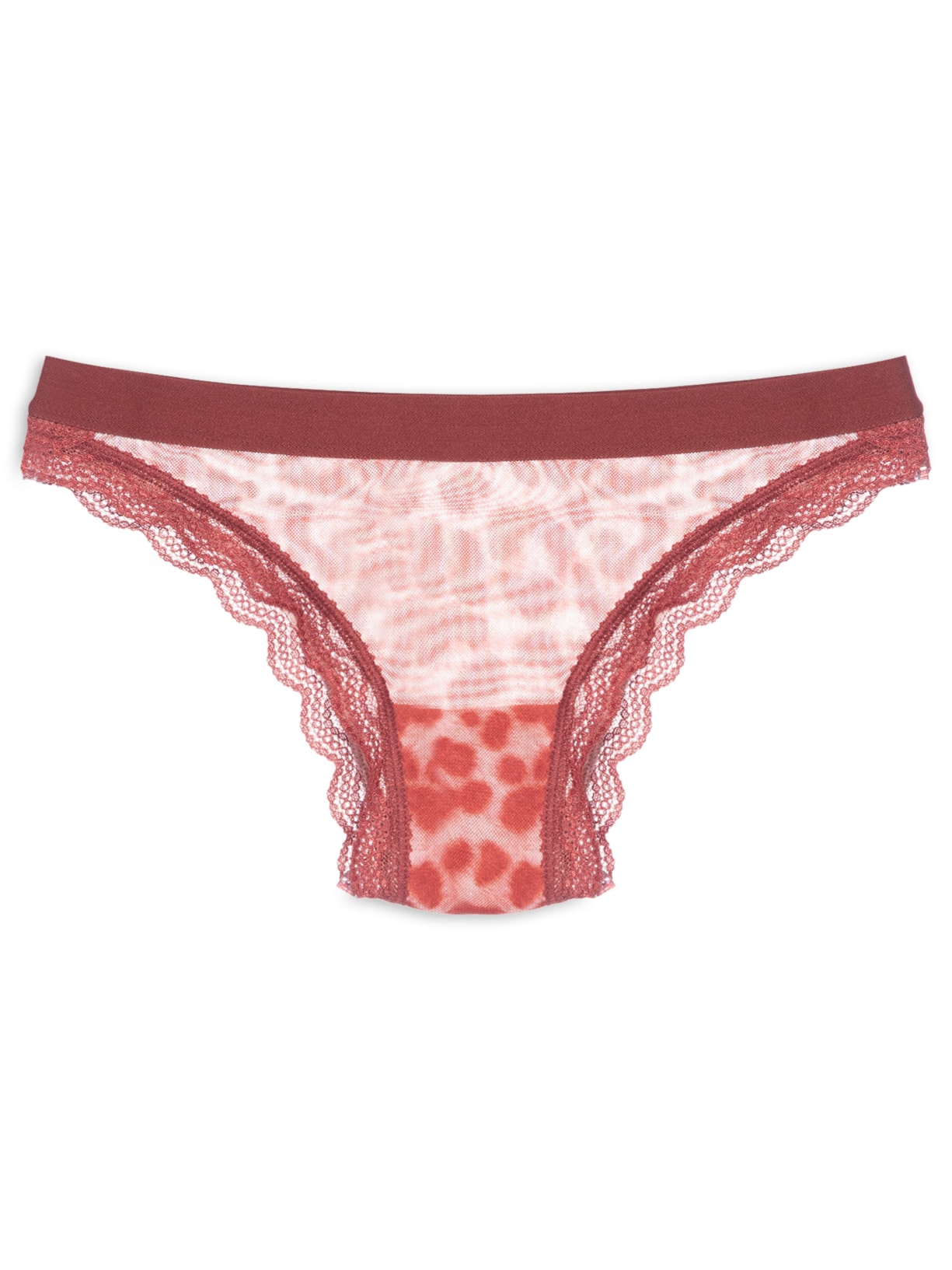 Calcinha Biquíni Tule Luciana - Vermelho