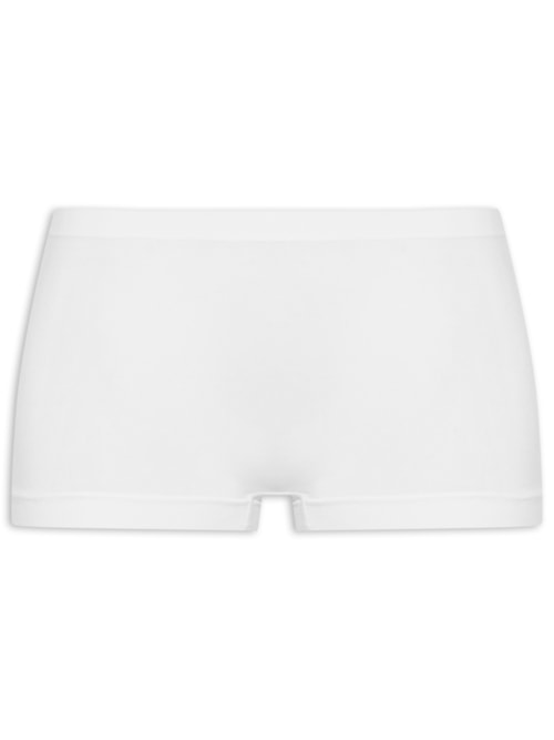 Calcinha Boxer Em Microfibra Light - Branco