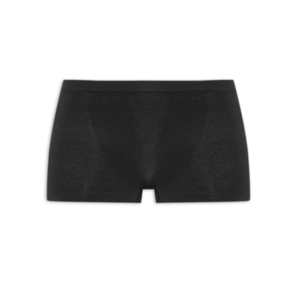 Calcinha Boxer Em Microfibra Light - Preto