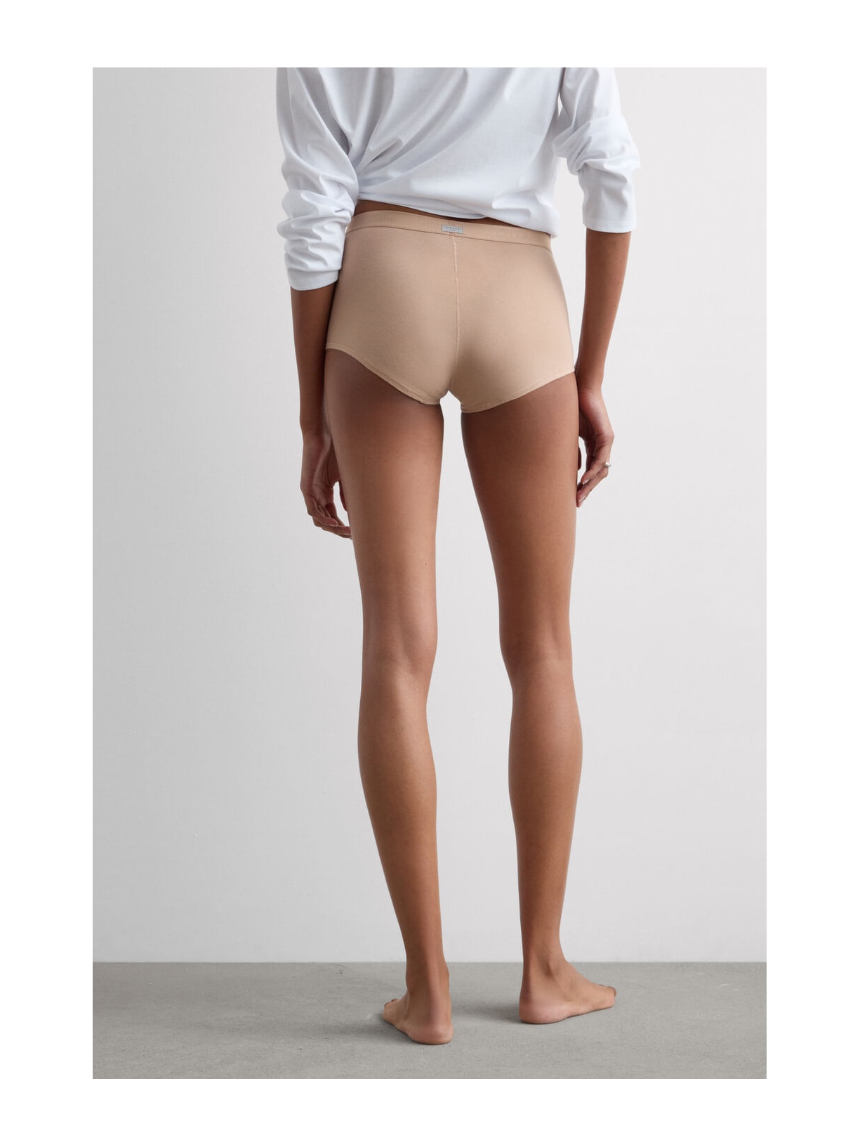 Calcinha Boyshort Em Algodão Natural Bege Intimissimi