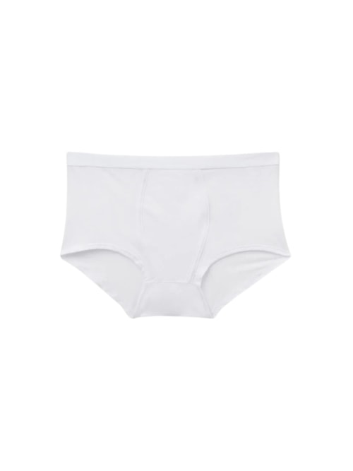 Calcinha Boyshort Em Algodão Natural - Branco