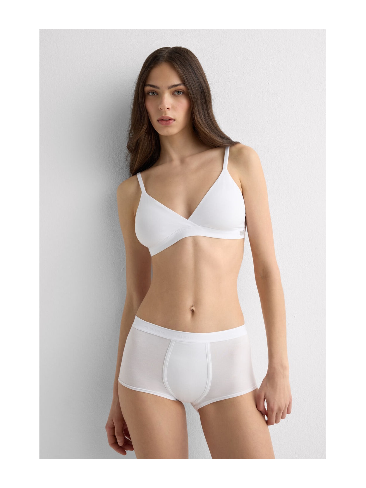 Calcinha Boyshort Em Algodão Natural Branco Intimissimi