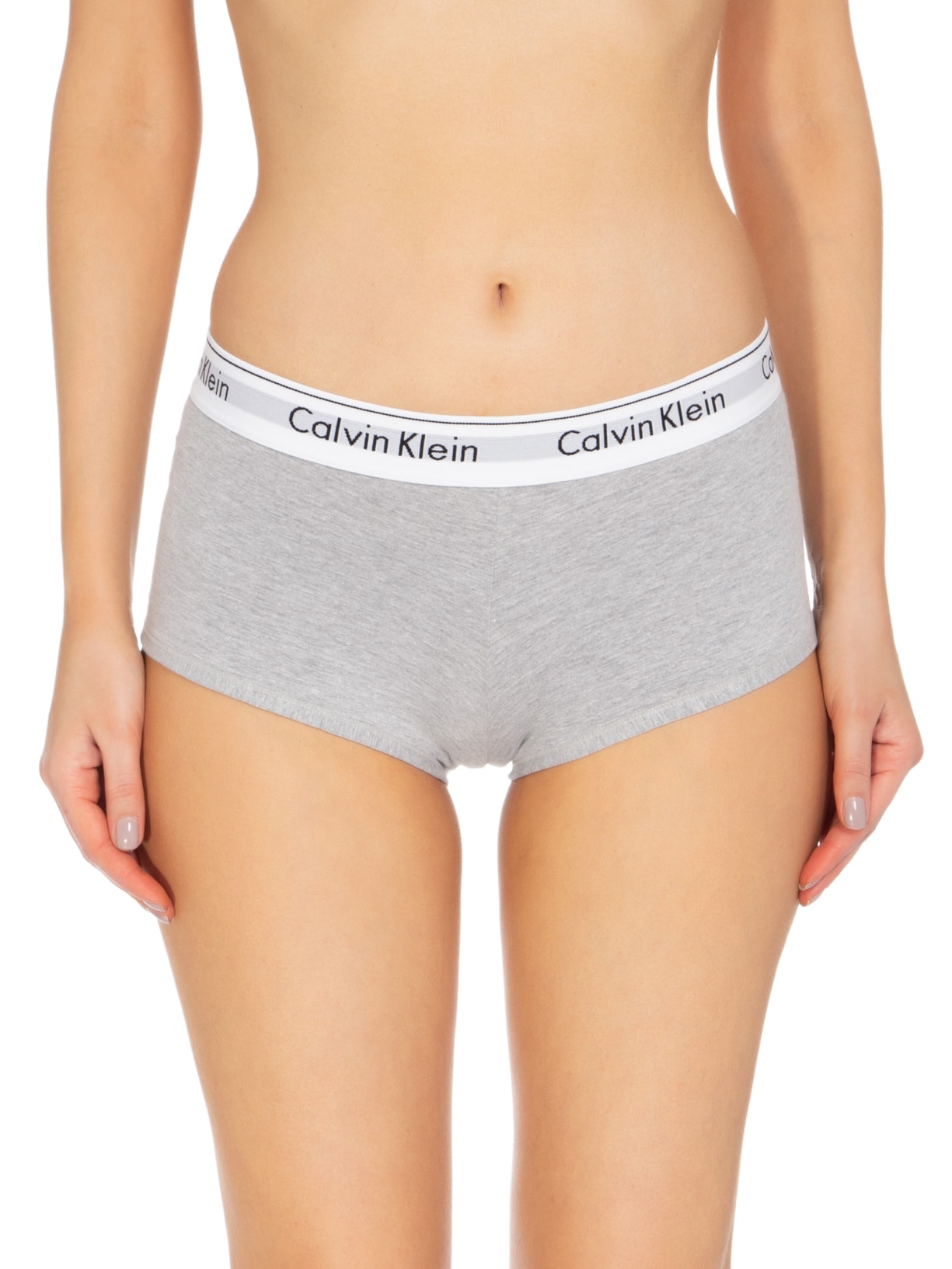 Calcinha Boyshort  Modern Cotton Cinza  Calvin Klein Underwear