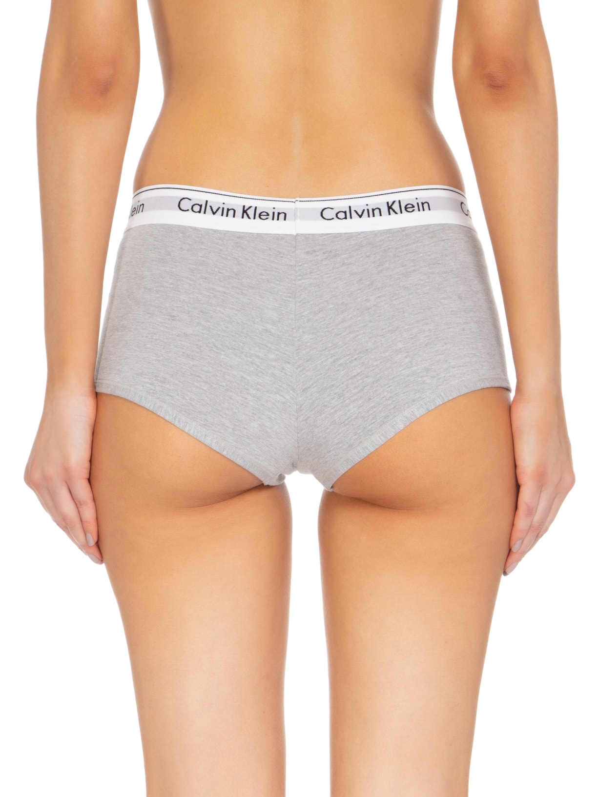 Calcinha Boyshort  Modern Cotton Cinza  Calvin Klein Underwear