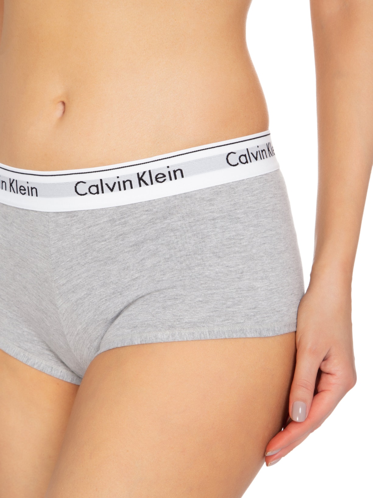 Calcinha Boyshort  Modern Cotton Cinza  Calvin Klein Underwear