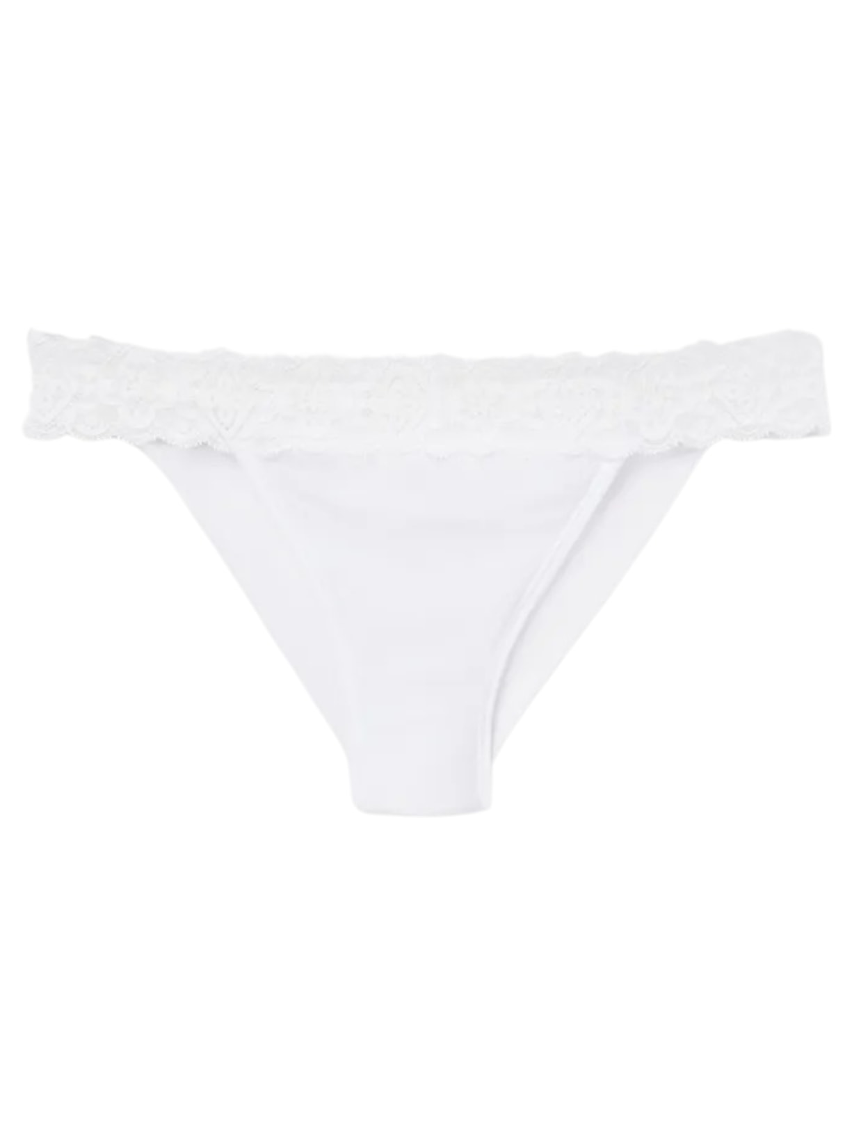 Calcinha Brasileira Carioca Em Renda e Microfibra - Branco