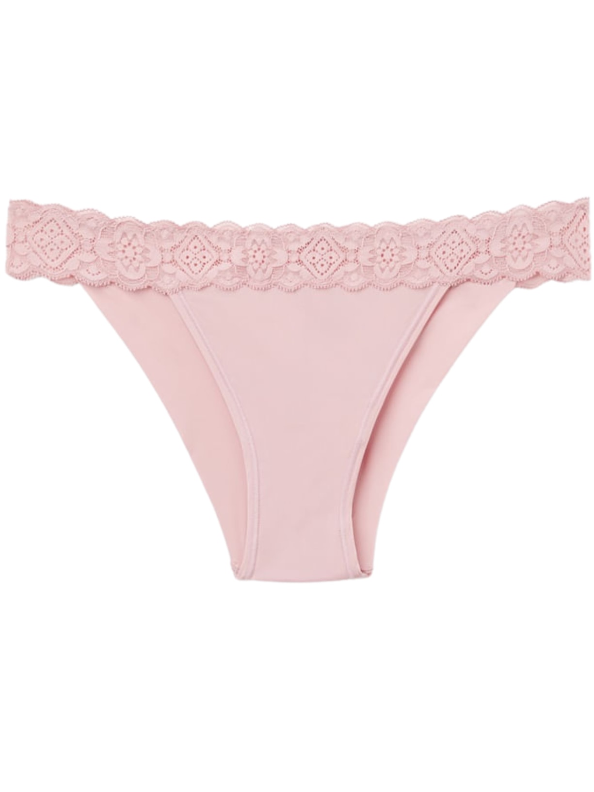 Calcinha Brasileira Carioca Em Renda e Microfibra - Rosa