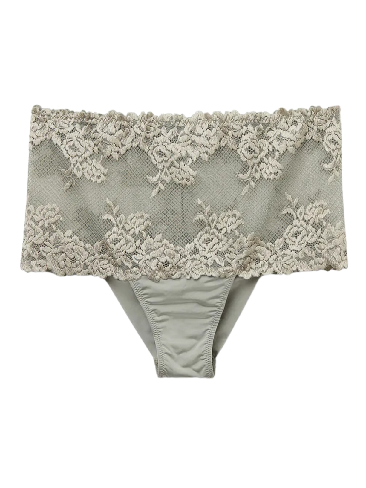 Calcinha Brasileira De Cintura Alta Pretty Flowers Verde Intimissimi