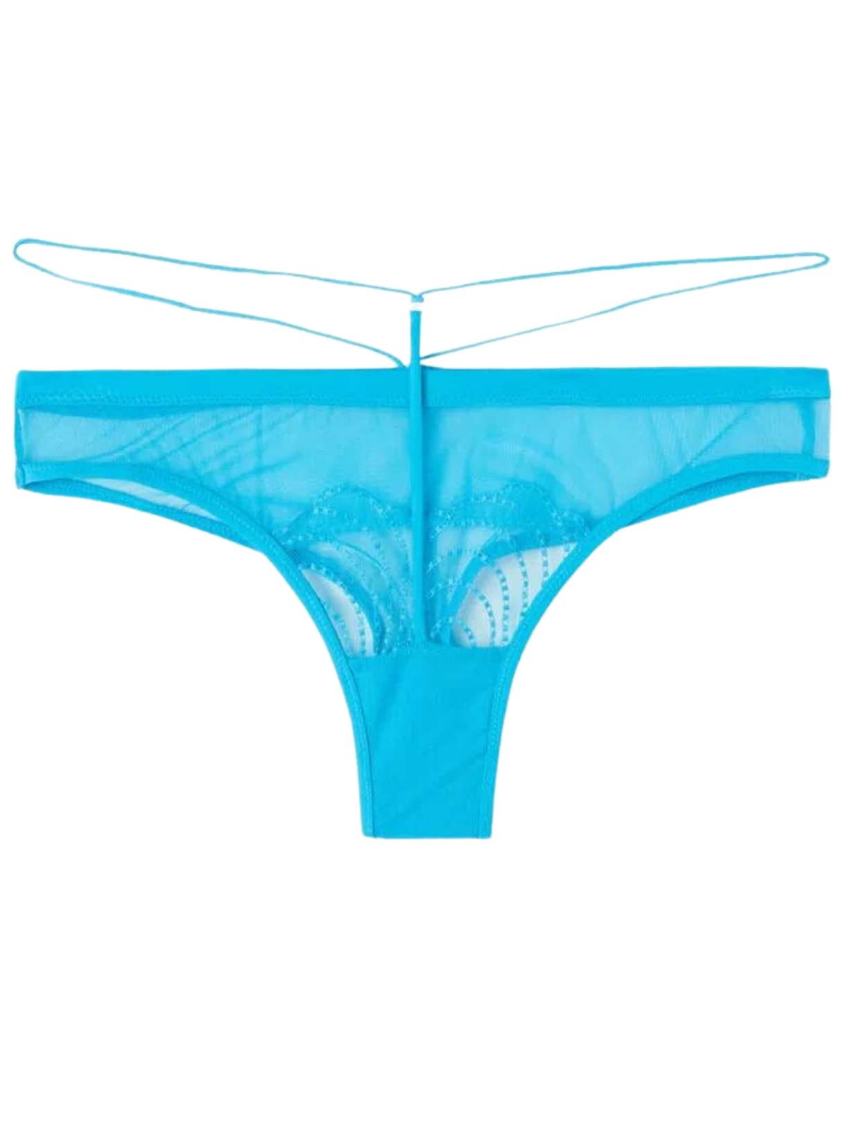 Calcinha Brasileira De Cintura Alta Steal The Show - Azul