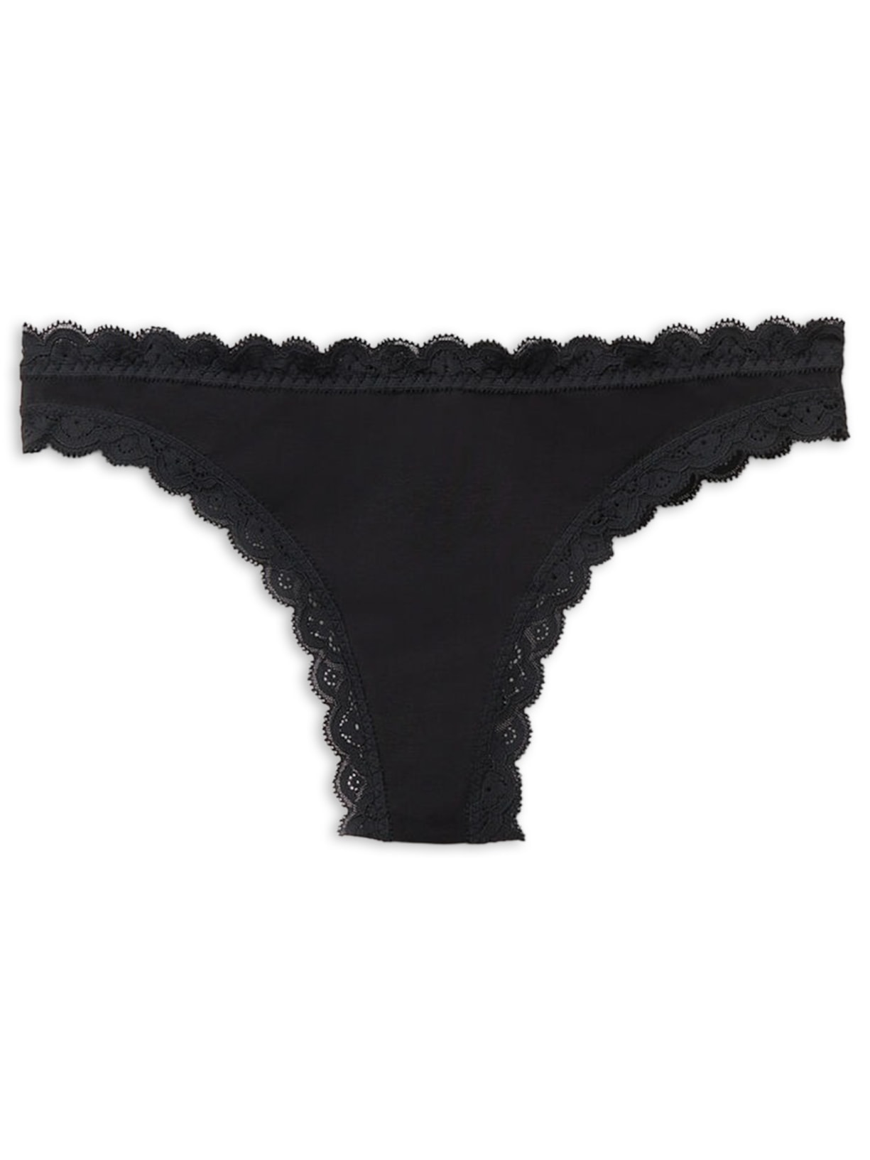Calcinha Brasileira Em Algodão e Renda Preto Intimissimi