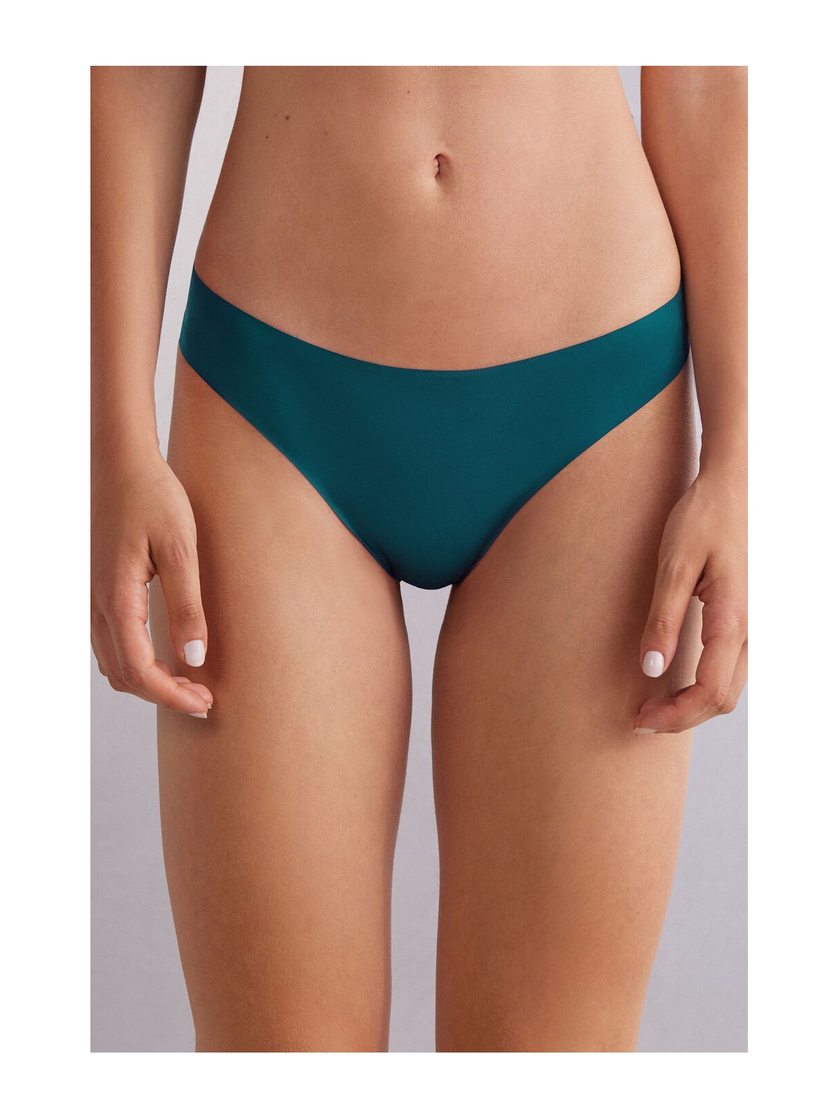 Calcinha Brasileira Em Microfibra Ultralight Sem Costuras Azul Intimissimi