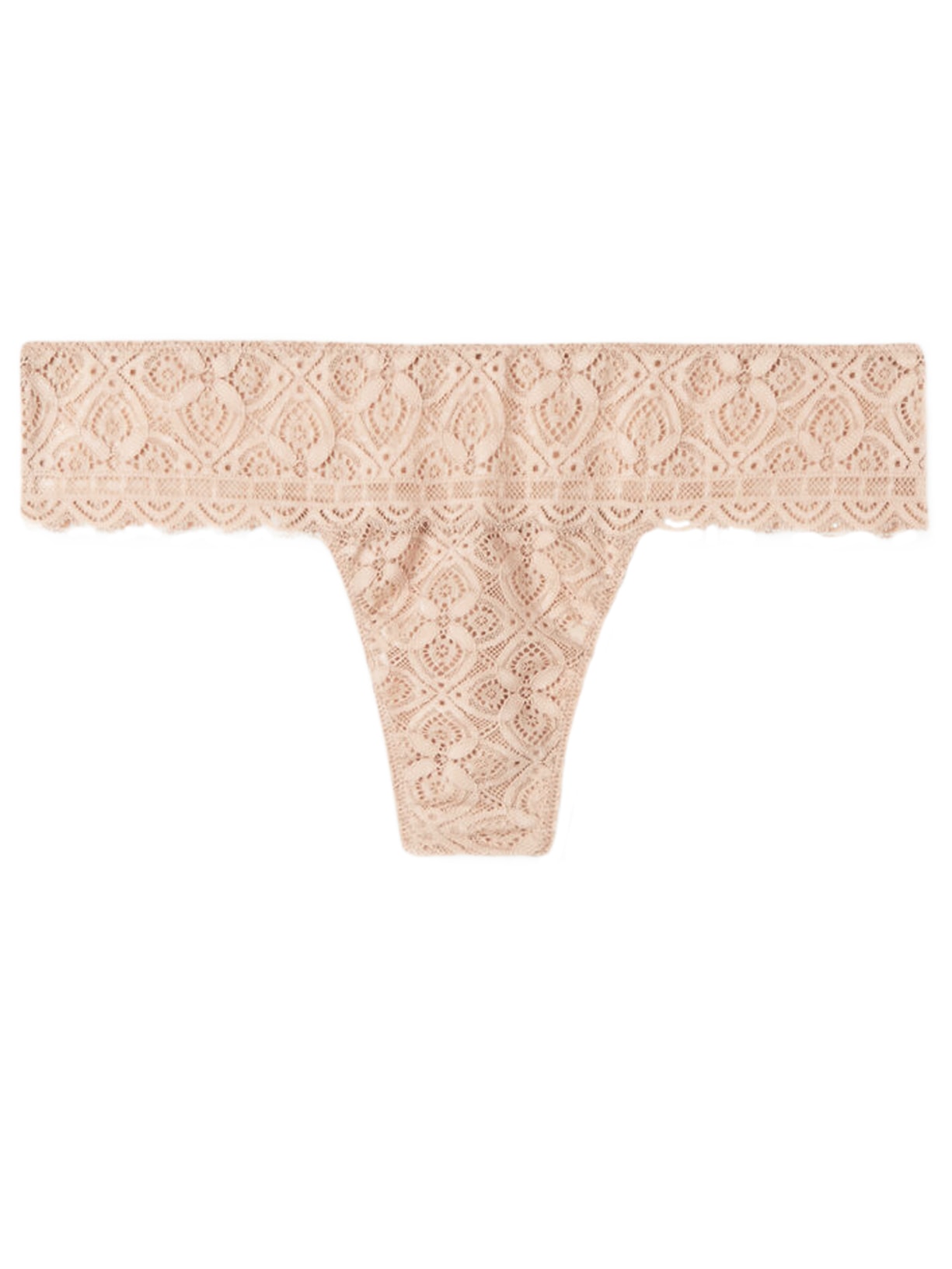 Calcinha Brasileira Em Renda - Bege
