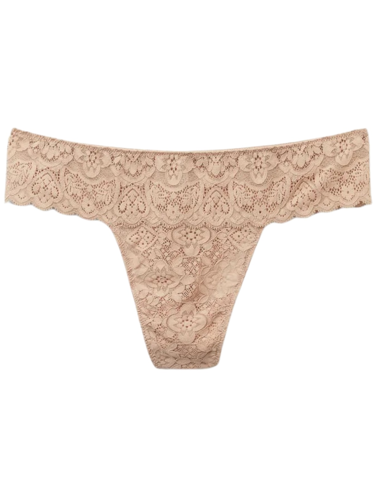 Calcinha Brasileira Em Renda - Bege