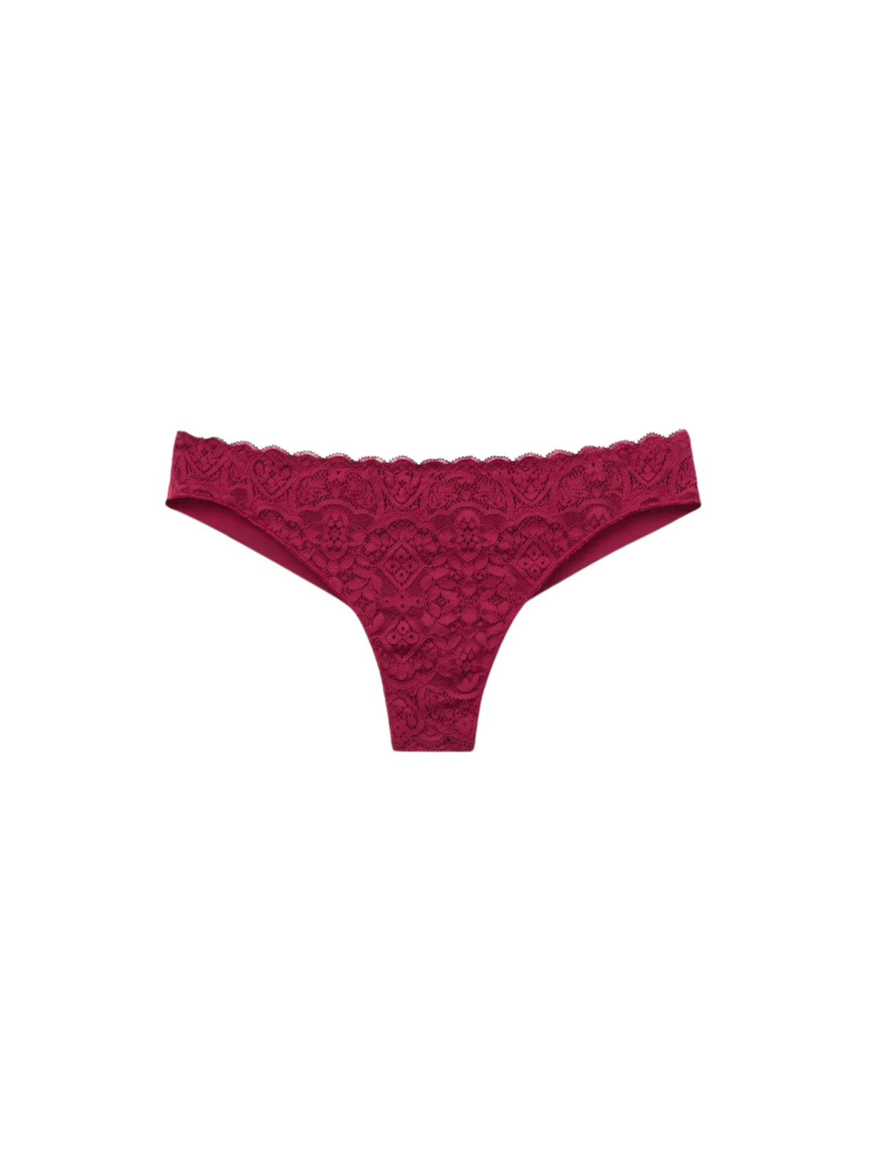 Calcinha Brasileira Em Renda e Microfibra Bordô Intimissimi