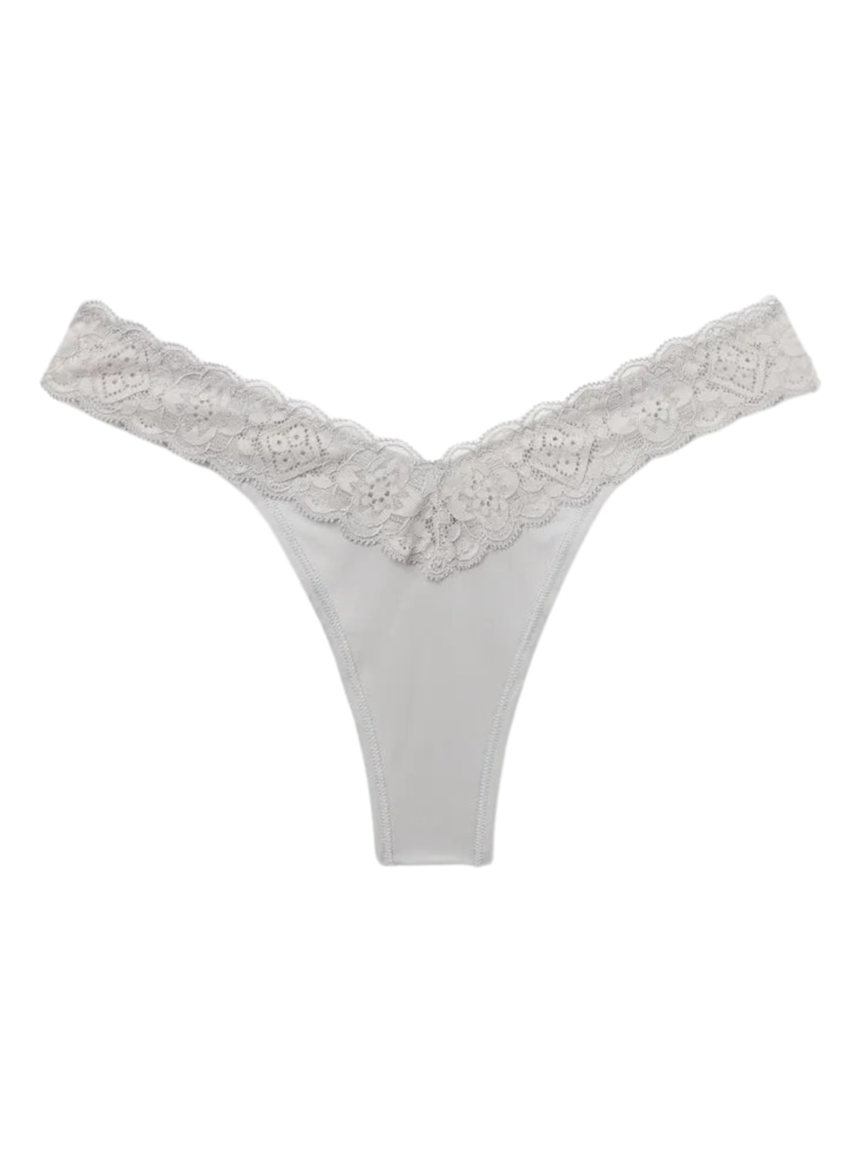 Calcinha Brasileira Em Renda e Microfibra - Cinza