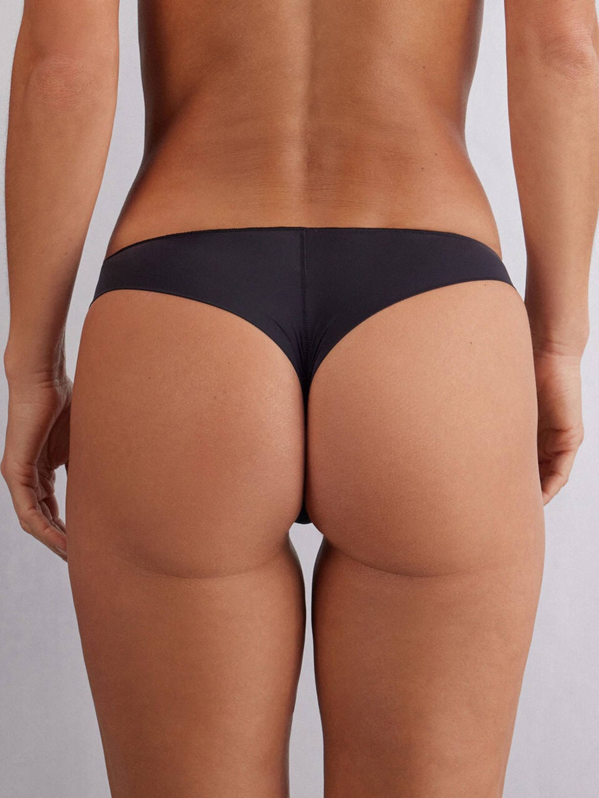 Calcinha Brasileira Em Renda e Microfibra Preto Intimissimi