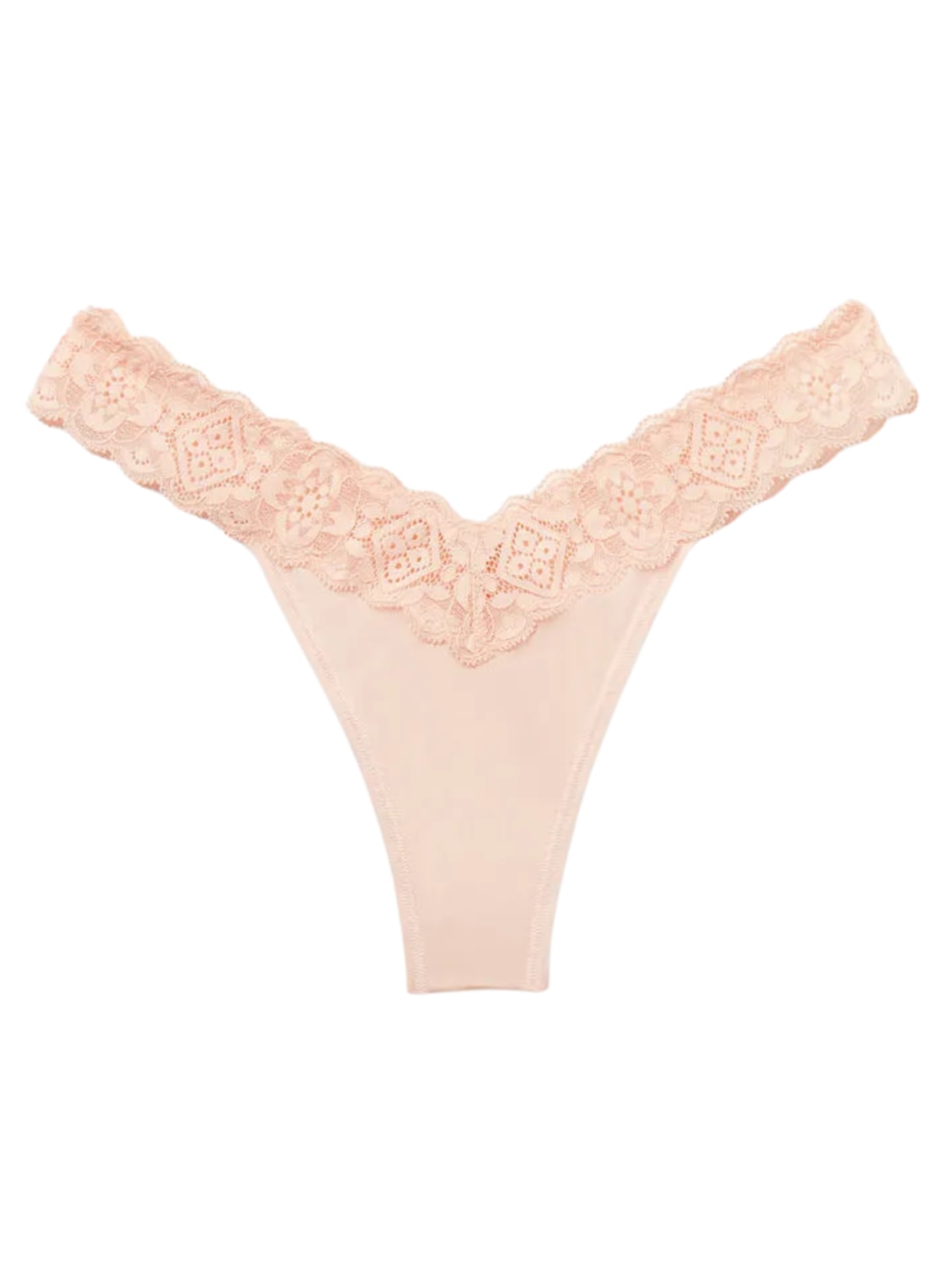 Calcinha Brasileira Em Renda e Microfibra - Rosa