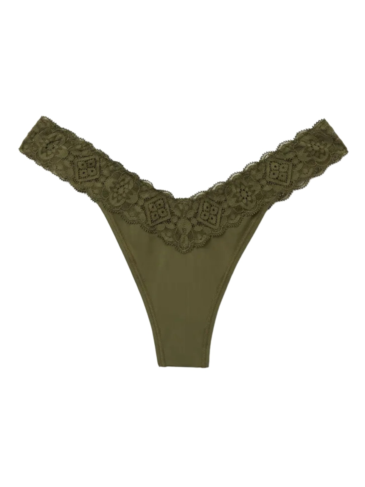 Calcinha Brasileira Em Renda e Microfibra - Verde