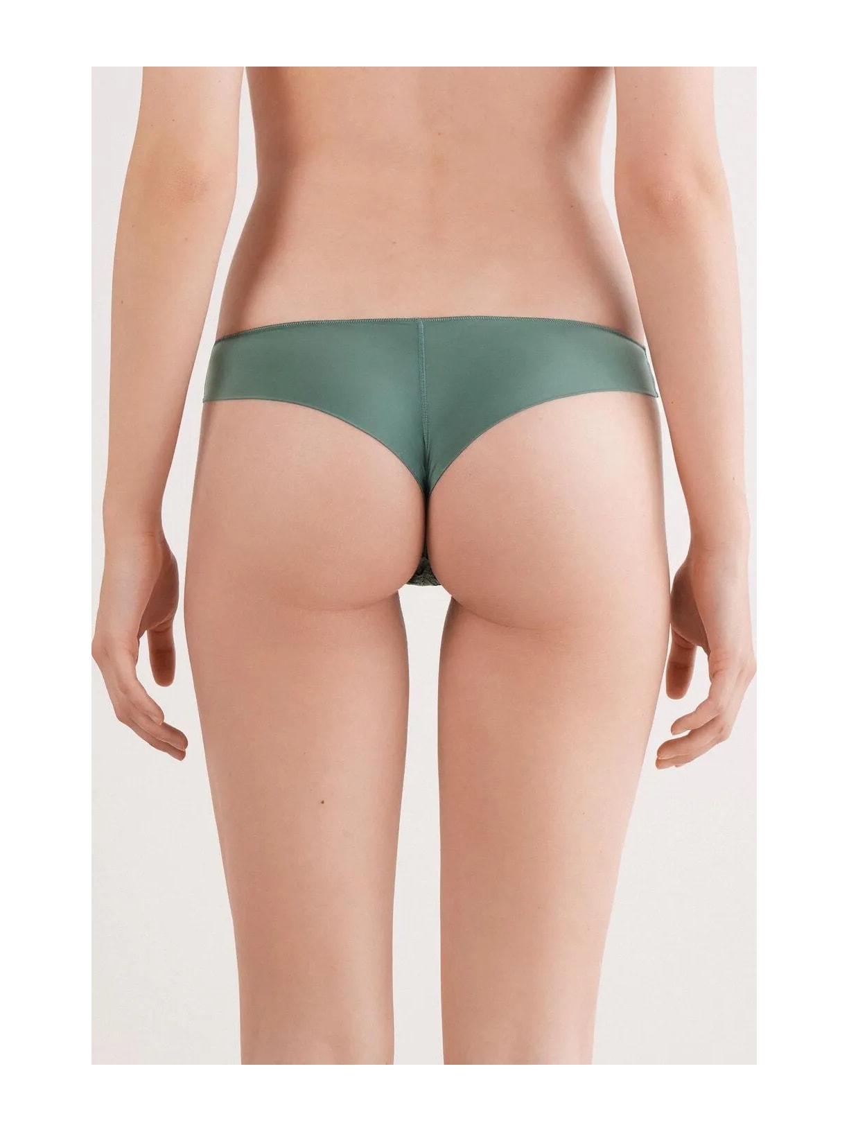 Calcinha Brasileira Em Renda e Microfibra Verde Intimissimi