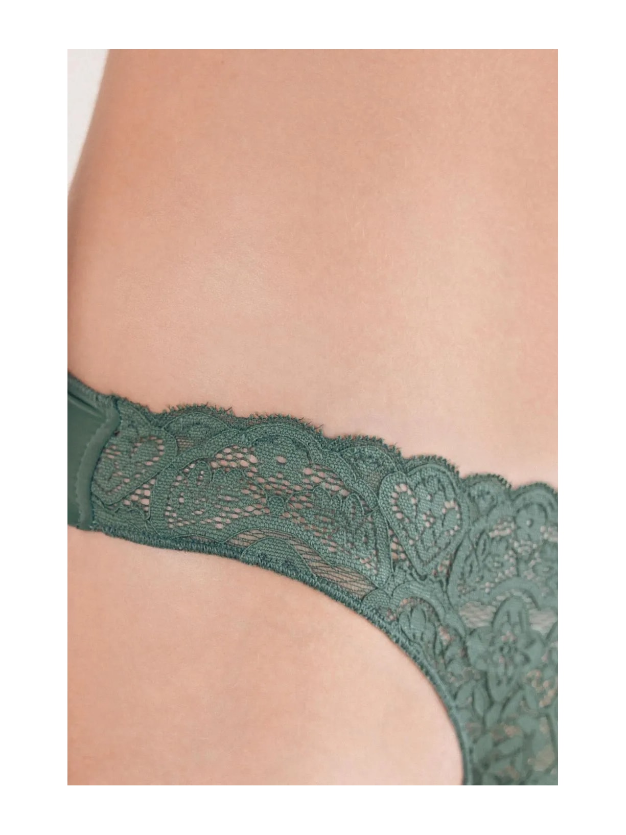 Calcinha Brasileira Em Renda e Microfibra Verde Intimissimi