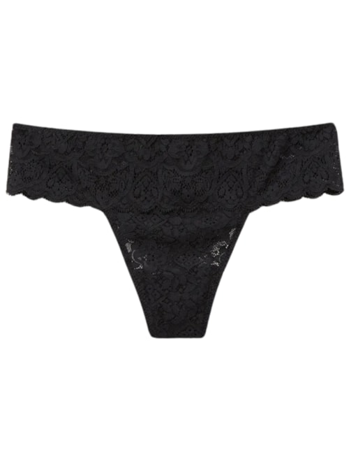 Calcinha Brasileira Em Renda - Preto