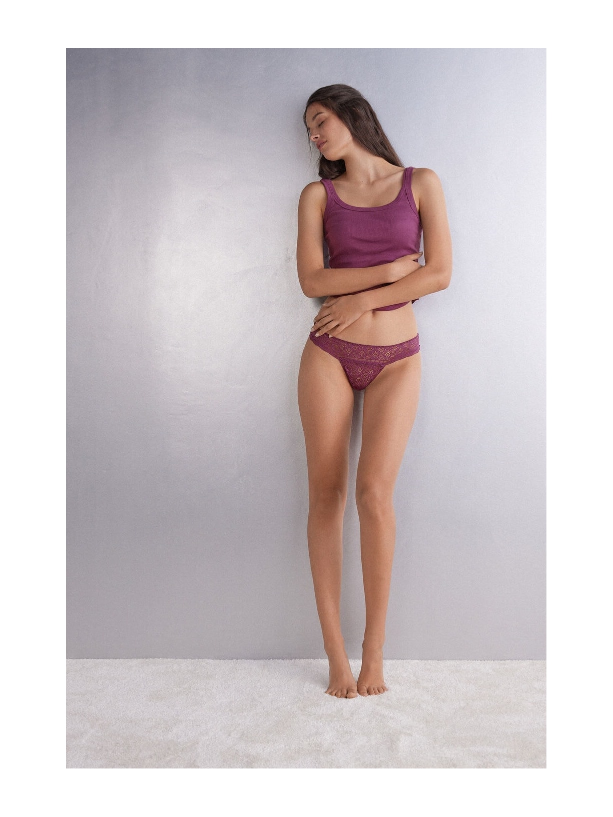 Calcinha Brasileira Em Renda Roxo Intimissimi