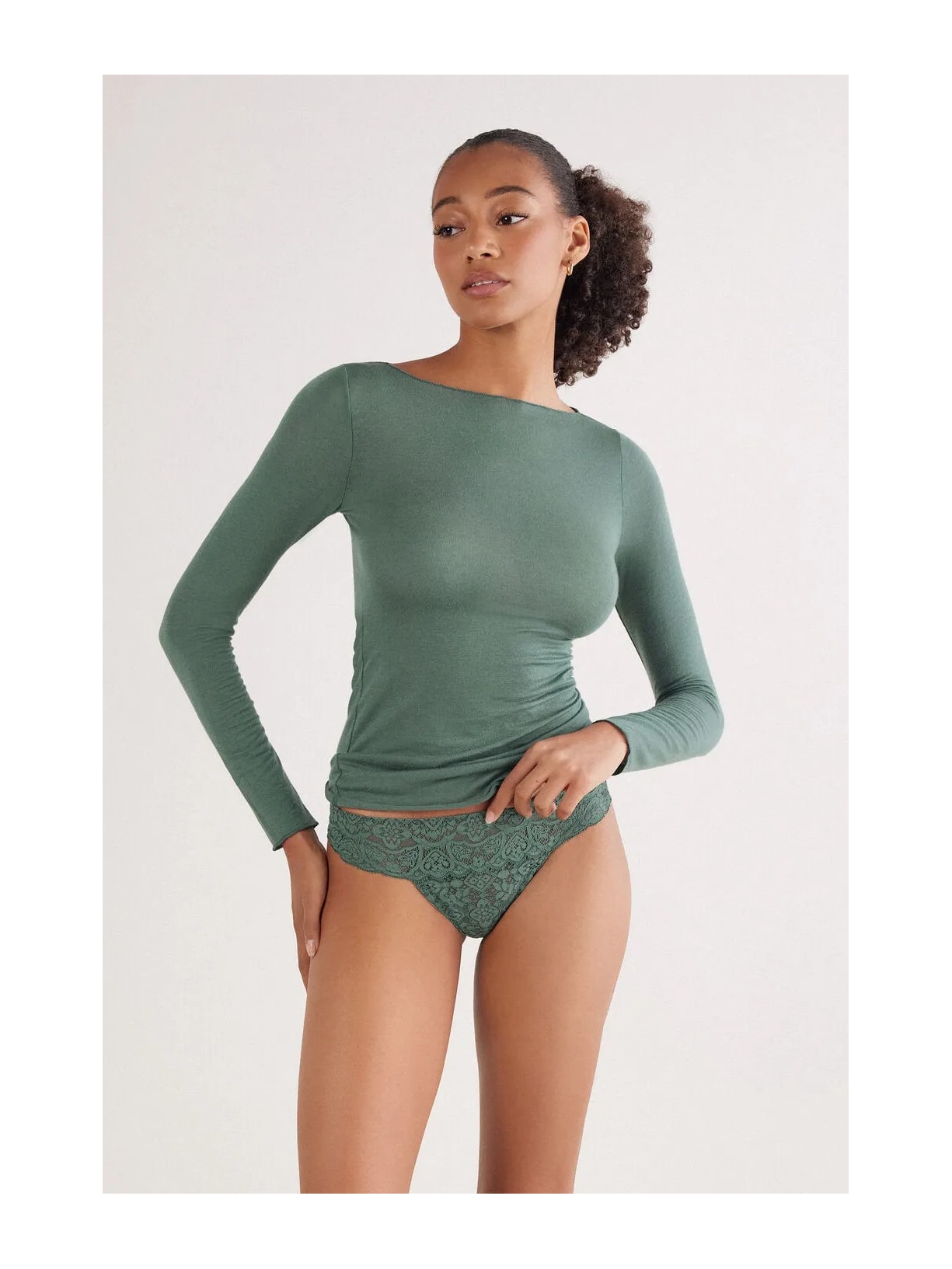 Calcinha Brasileira Em Renda Verde Intimissimi