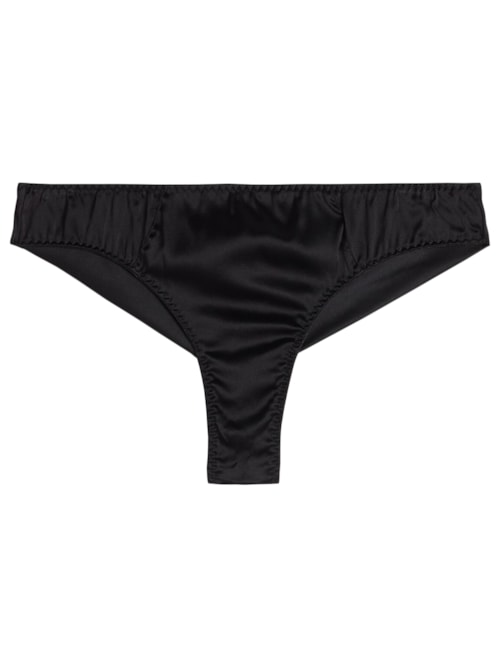 Calcinha Brasileira Em Seda - Preto